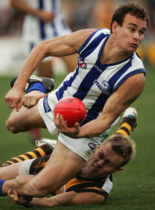HOT DOG: Former North Melbourne player Corey Jones will play with Daylesford against Creswick next week. PICTURE: GETTY IMAGES