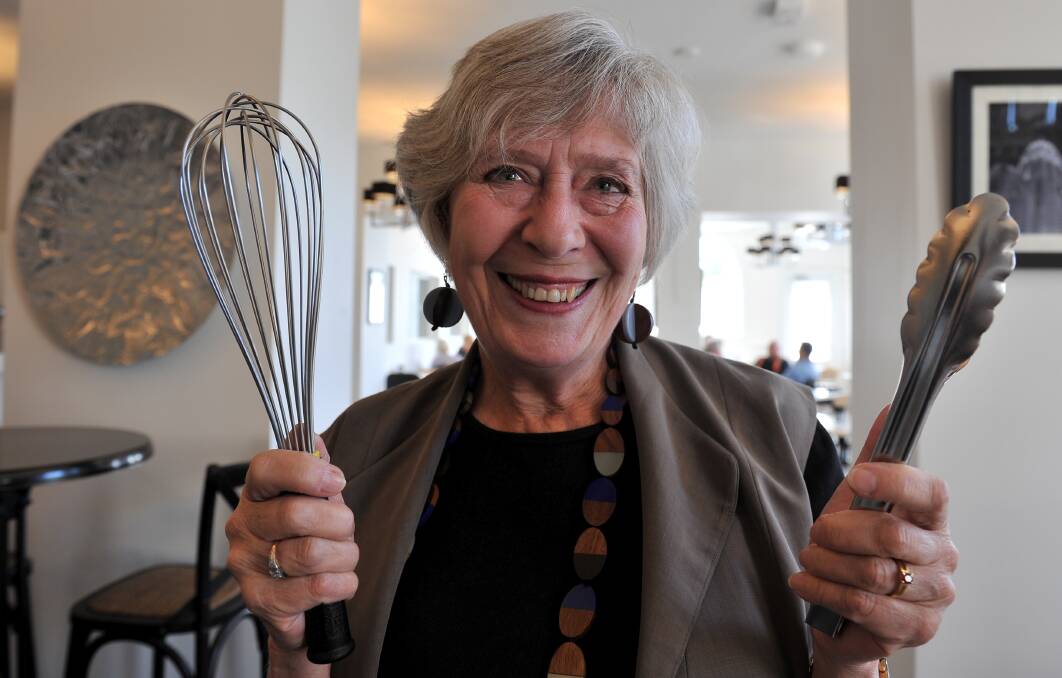 Well prepared: Golden Plate Awards chief judge Rita Erlich has her kitchen implements at the ready. PICTURE: LACHLAN BENCE