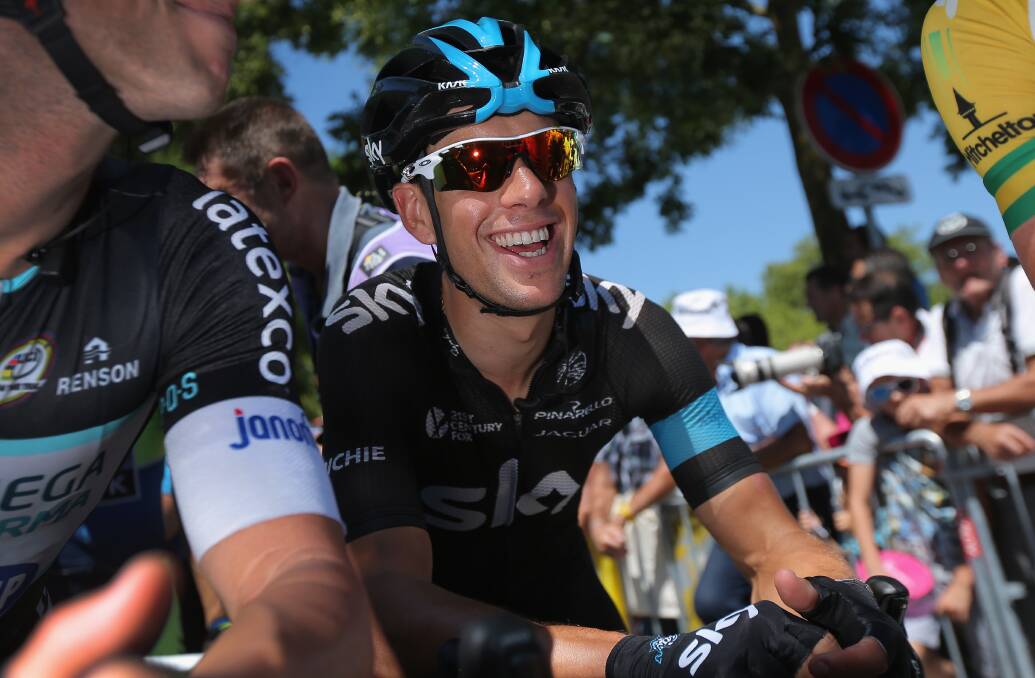 Mission: Australia’s Richie Porte, pictured at the start of the 12th stage of the 2014 Tour de France, has reason to smile ahead of his assault on the 2015 Road Nationals. PICTURE: GETTY IMAGES