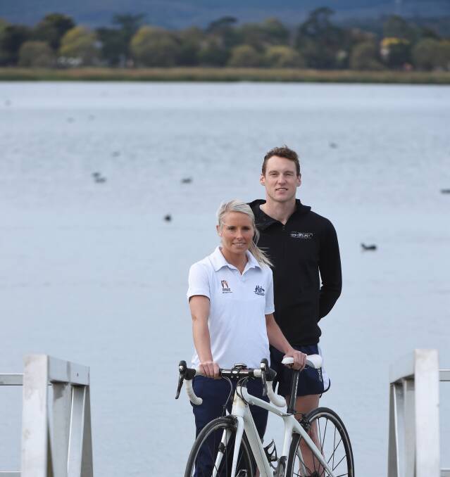 Training: Melissa Burgoyne and Josh Dew will represent Australia in Canada in September. PICTURE: LACHLAN BENCE