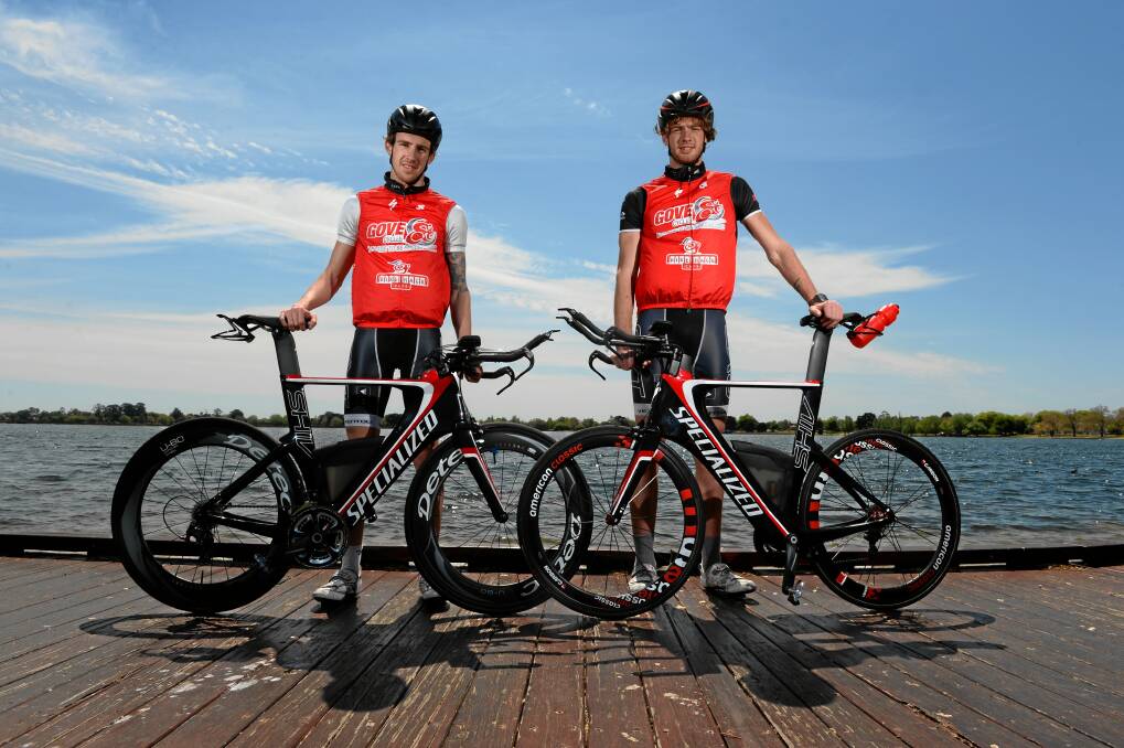 BALLARAT brothers Jamie and Ben Huggett will be spearheading the city’s campaign at next month’s Ironman 70.3 Ballarat event. Older brother Jamie will enter the event hot off the heels of a victory in the Victorian triathlon championship at the weekend, while Ben will be competing in his first ironman as a professional. PICTURE: ADAM TRAFFORD