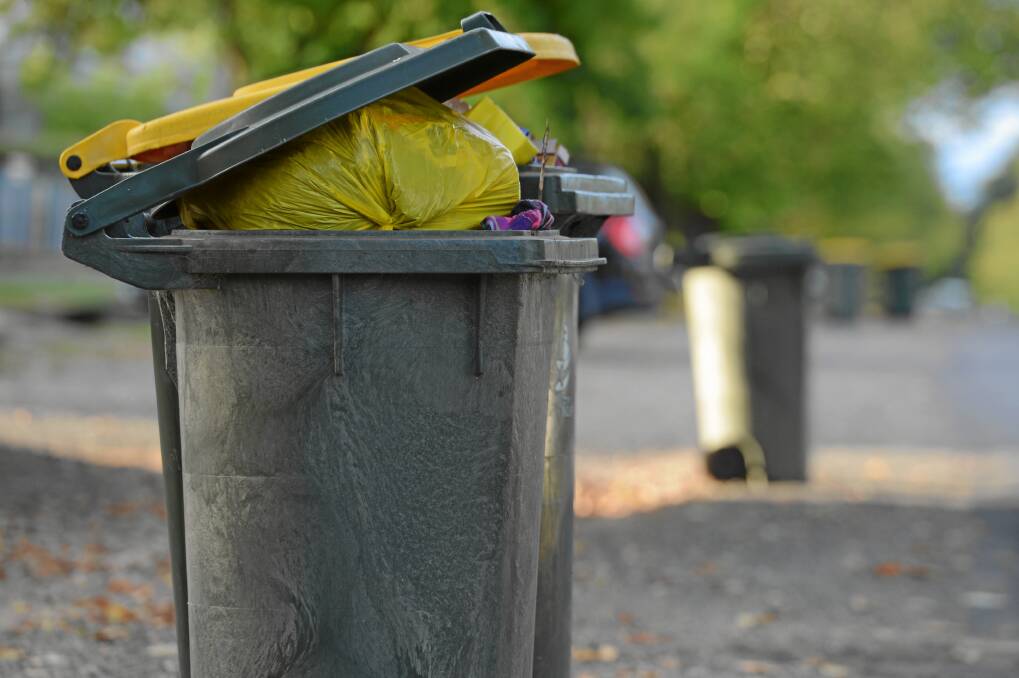 On the nose: The City of Ballarat’s annual waste management service charge has risen by almost 10 per cent, with households expected to be charged an additional $24 for waste removal in the coming financial year.