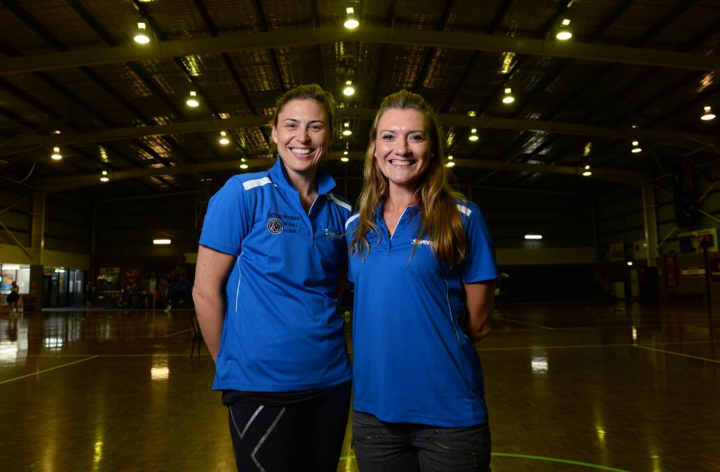 Leaders: New Ballarat Sovereigns high performance manager Eloise Southby and championship head coach Natasha Chokljat.
PICTURE: ADAM TRAFFORD