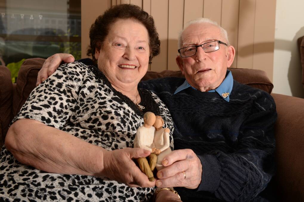LONG LIFE OF BLISS: Ballarat residents Roma and Bob Hardy are celebrating their 65th wedding anniversary. PICTURE: KATE HEALY