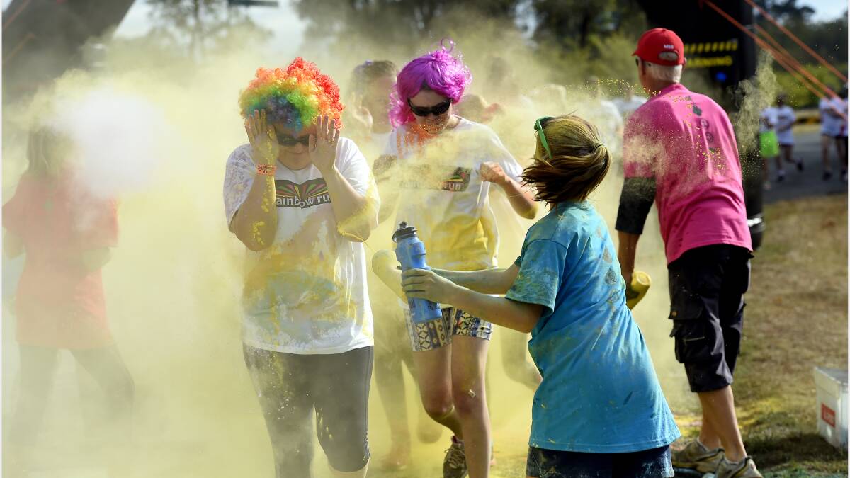Rainbow Colour Run Ballarat Victoria Park  Picture: Justin Whitelock 