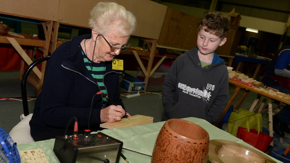 Marj Brown and Martin Tippett, 8 - Ballarat Woodworkers Guild Annual Wood and Craft Show. Picture: Kate Healy
