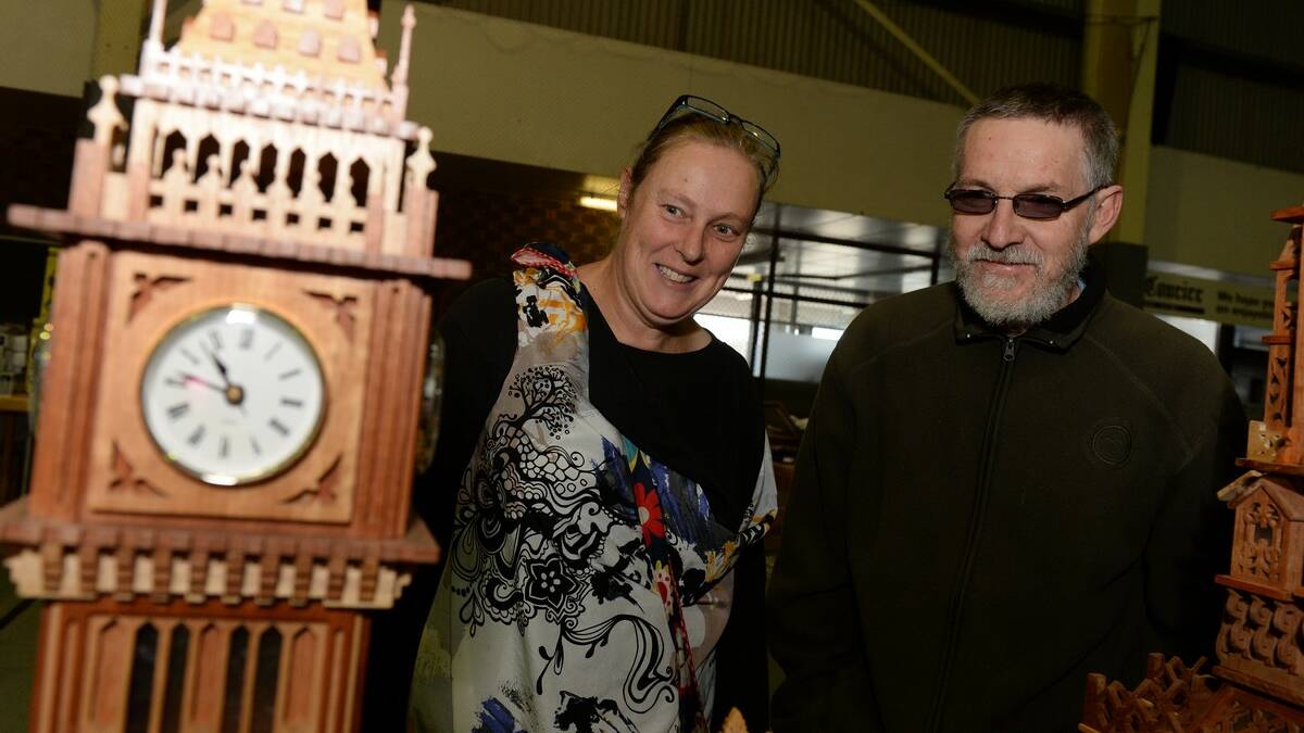 Jackie and Mick O'Meara - Ballarat Woodworkers Guild Annual Wood and Craft Show. Picture: Kate Healy

