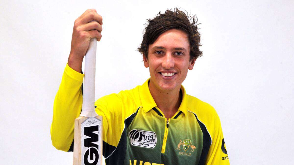 Matt Short in his under-19 Australian colours.