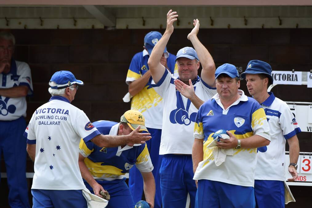ROUND OF APPLAUSE: Victoria is through to the Ballarat-Geelong Premier Bowls Division grand final.