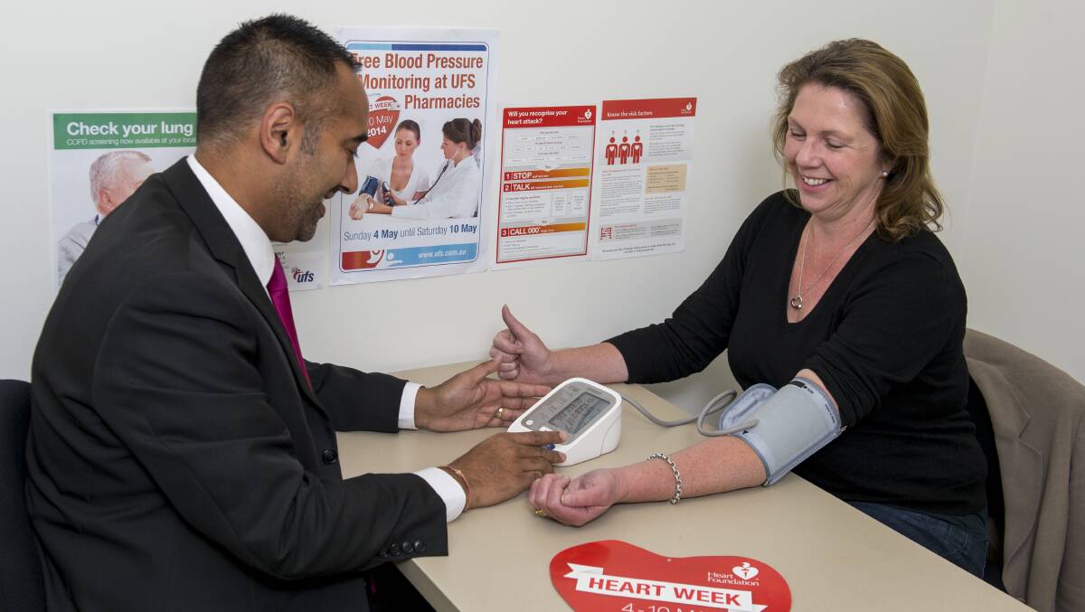 Ballarat MP Catherine King gets her heart health checked for Heart Week 2014. 