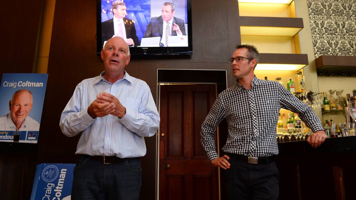 Liberal Party candidates Craig Coltman and Ben Taylor ran strong campaign PIC: ADAM TRAFFORD