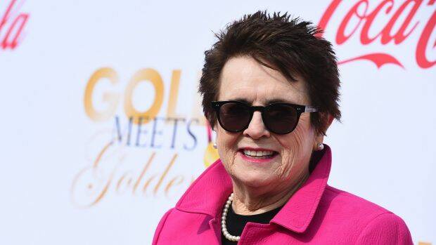 Tennis great Billie Jean King will attend the Golden Globes with Emma Stone, who portrayed her in 'Battle of the Sexes'. Photo: AP
