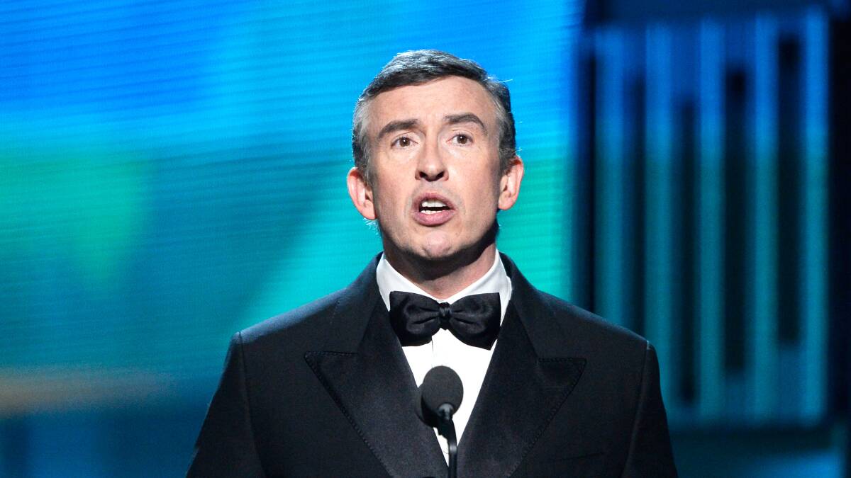 Actor Steve Coogan speaks onstage during the 56th GRAMMY Awards at Staples Center on January 26, 2014 in Los Angeles, California. Photo: GETTY IMAGES