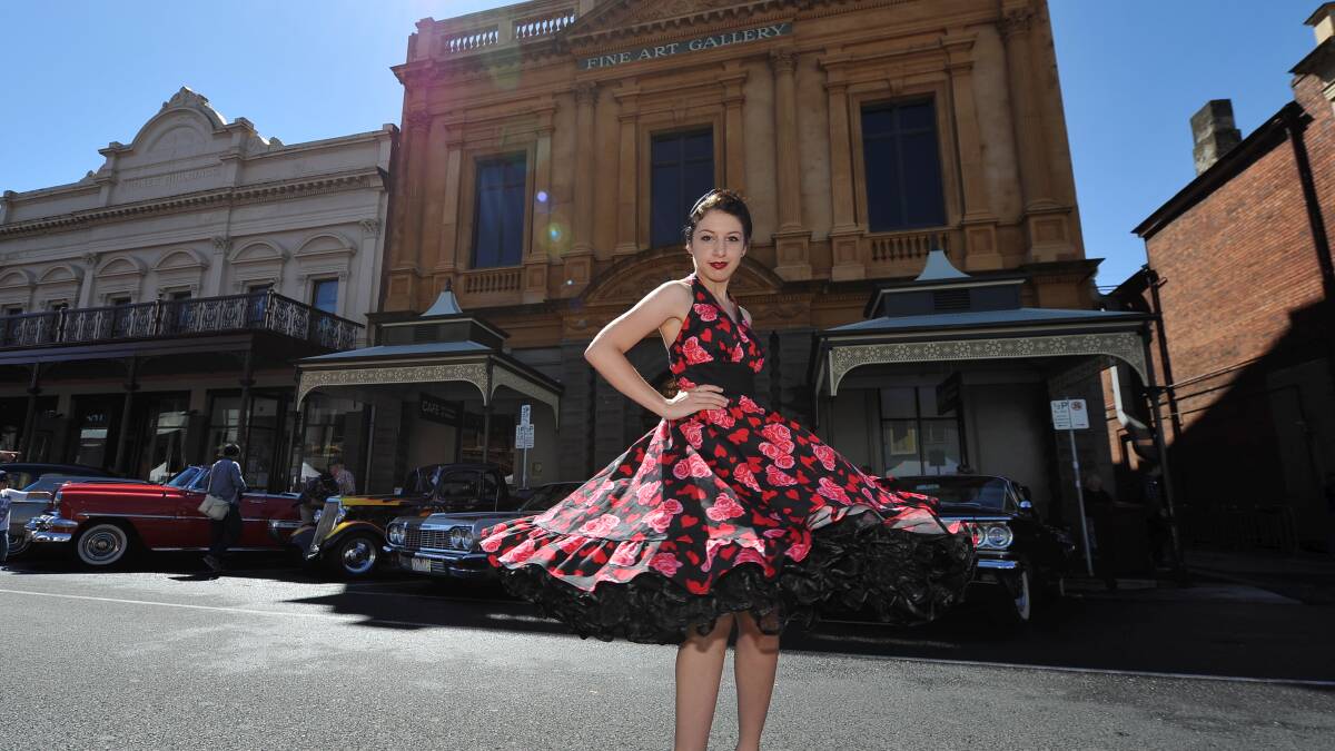 Dayna Jackson demonstrates a spin on Lydiard Street on Saturday. PIC: Lachlan Bence