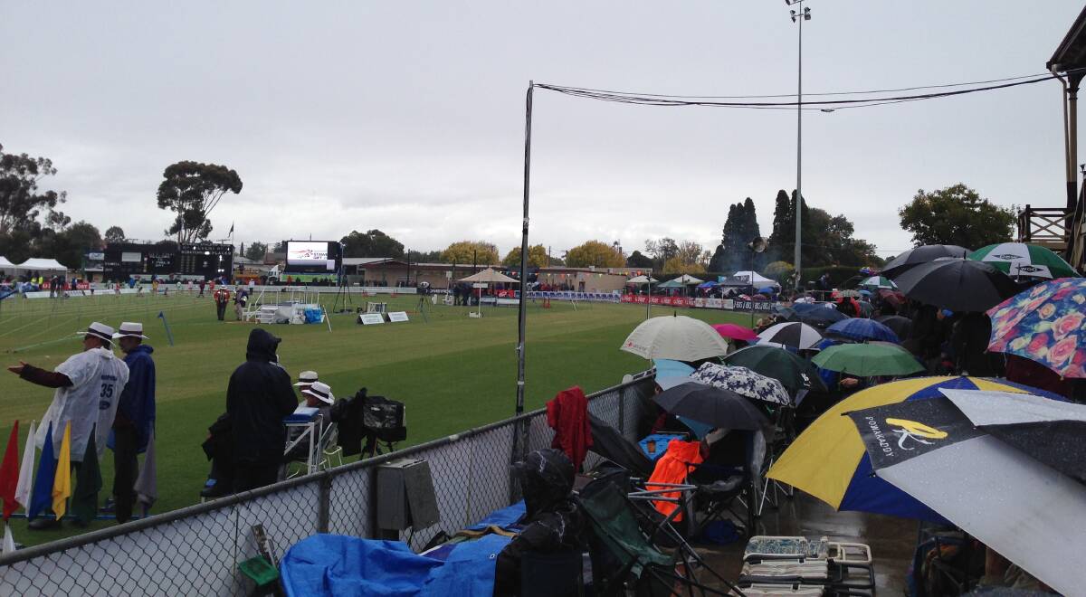 It's all about keeping dry at Stawell. 