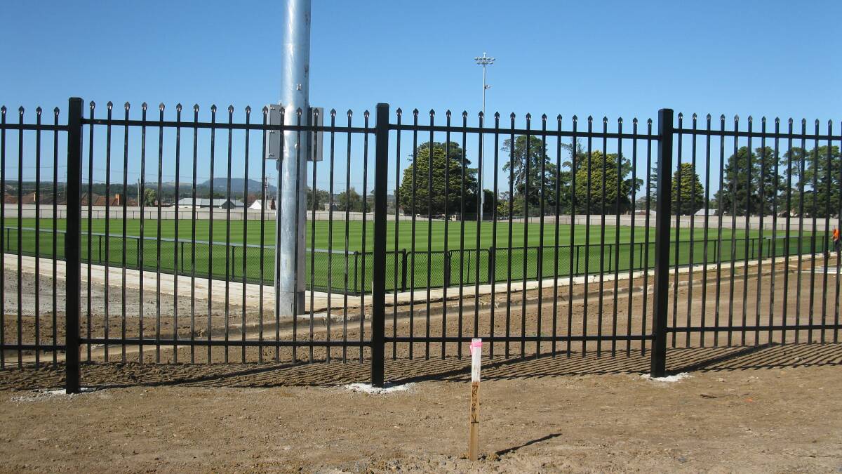 A view of the new main pitch at the Ballarat Regional Football Facility.