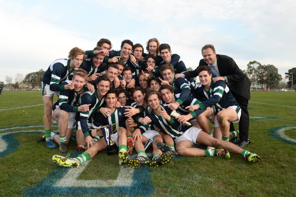 St Patrick's College pictured after their BAS grand final win. Now it is on to another Herald Sun Shield grand final.