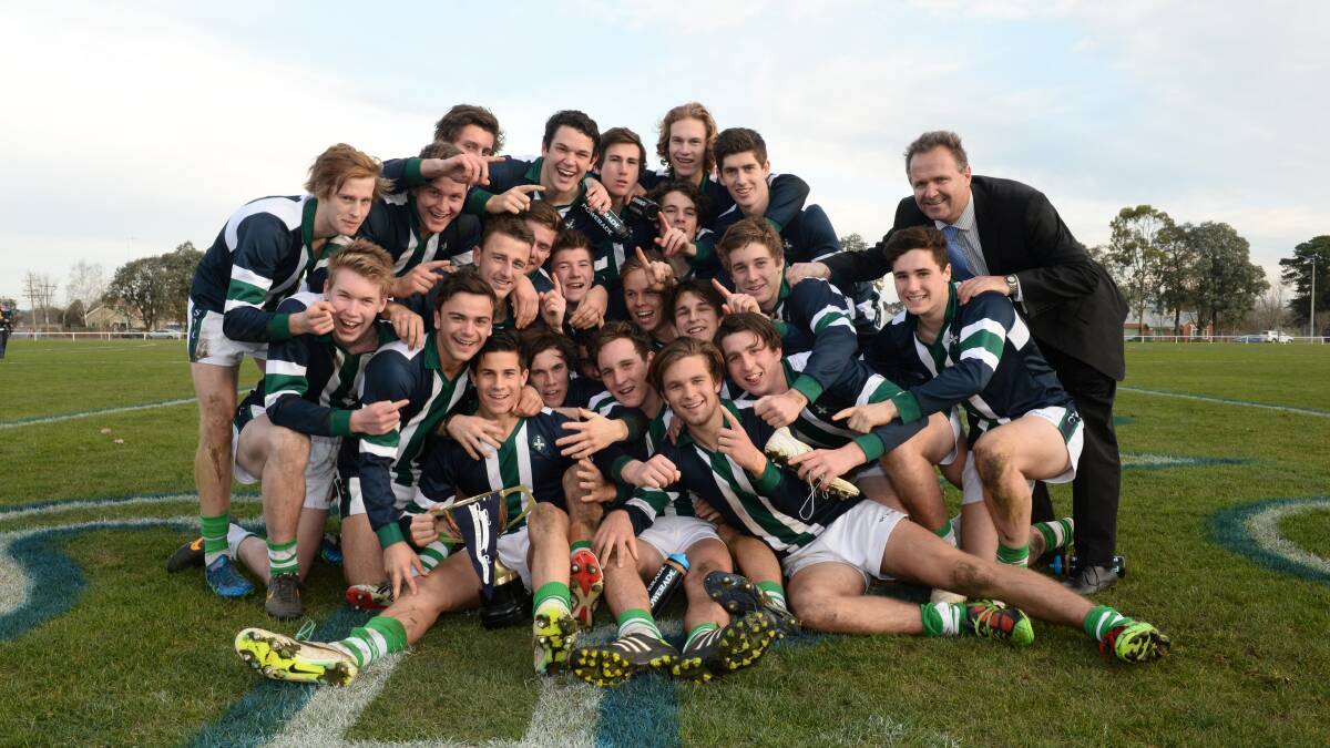 St Patrick's College pictured after their BAS grand final win. Now it is on to another  Herald Sun Shield grand final.