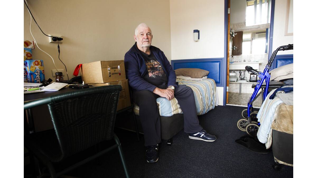 LUCKY TO BE ALIVE: Leonard Arnold is still without a home four months after the super storm that killed three people in Dungog.