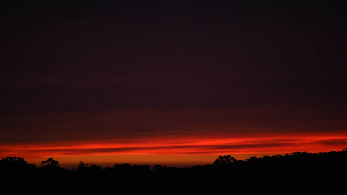 Wednesday evening's sunset. Picture: Justin Whitelock