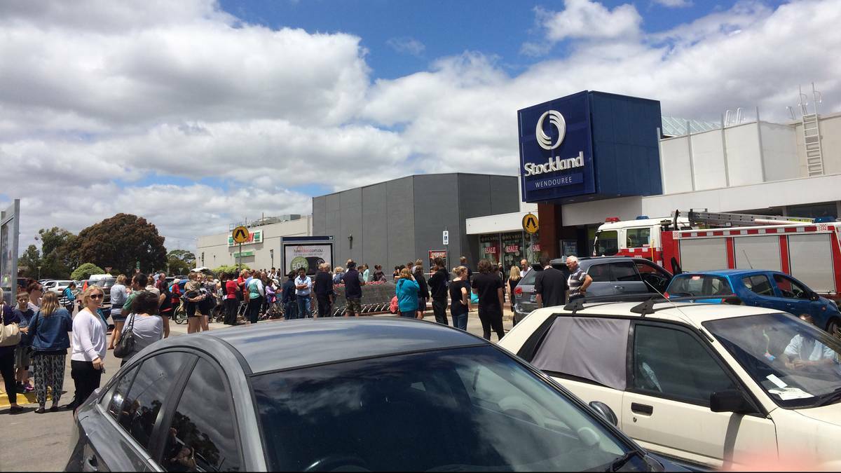 Stockland Wendouree evacuated during busy Christmas shopping time.