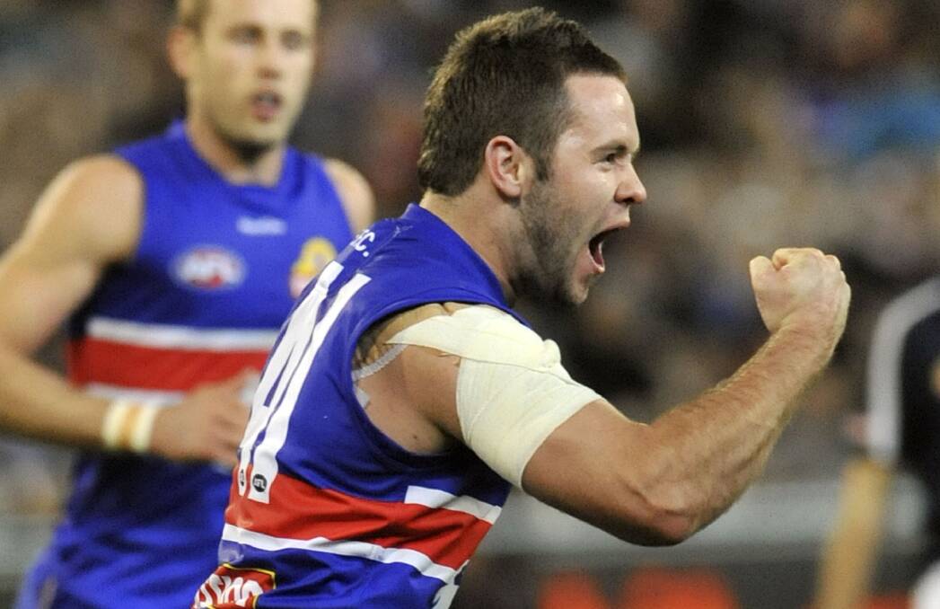 Andrew Hooper playing for the Bulldogs. PICTURE: FAIRFAX MEDIA