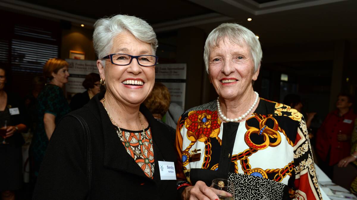 Sandy Harbison (Ballarat) and Helen Corcoran (Frankston) celebrate International Women's Day.