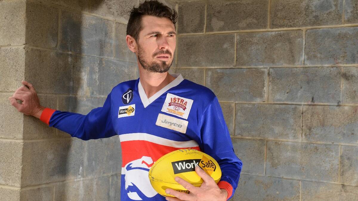 Footy 2014 photo shoot with Daylesford's Rob Rodgers. Picture: Kate Healy