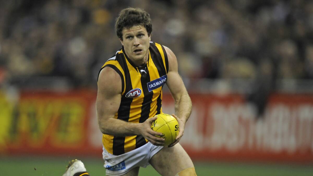 Brown playing for Hawthorn.