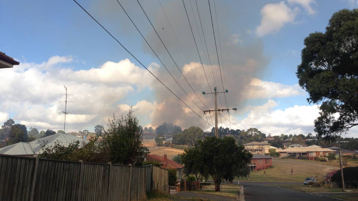 More smoke over Ballarat on Saturday. Picture: Tom Cowie