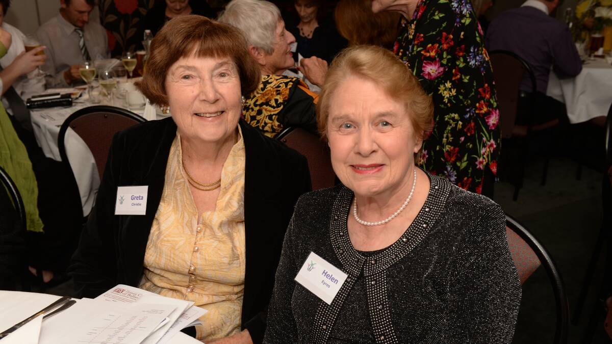 Greta Christie (Ballarat) and Helen Eyres (Ballarat) celebrate International Women's Day.