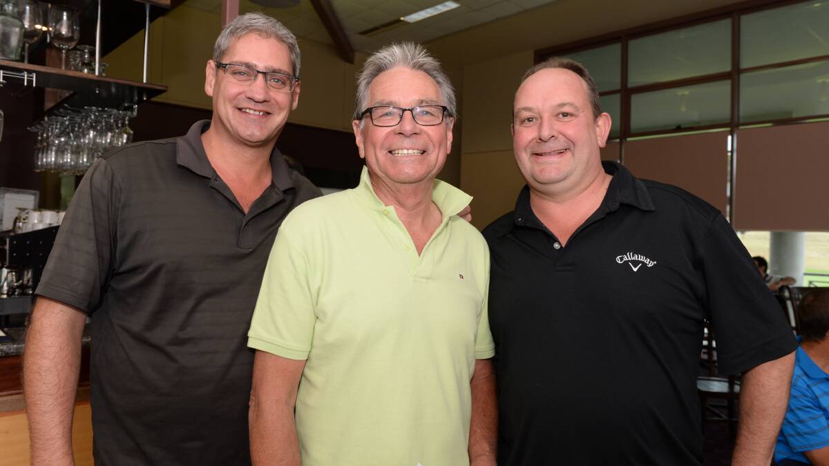Andrew Kinnersly, Geoff Millar and Mick Smith at the BHS golf day.