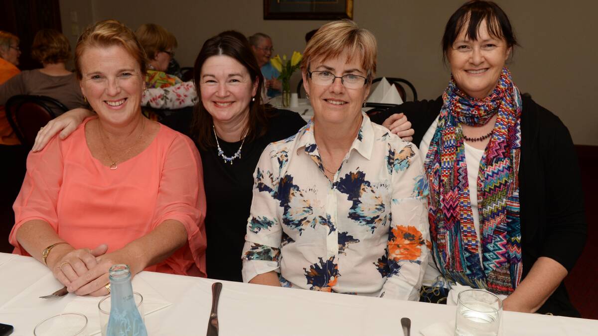 Jane McDonough, Linda Henry, Elspeth Rowe and Irena Kempski of Ballarat at Jeanette Dow's farewell.