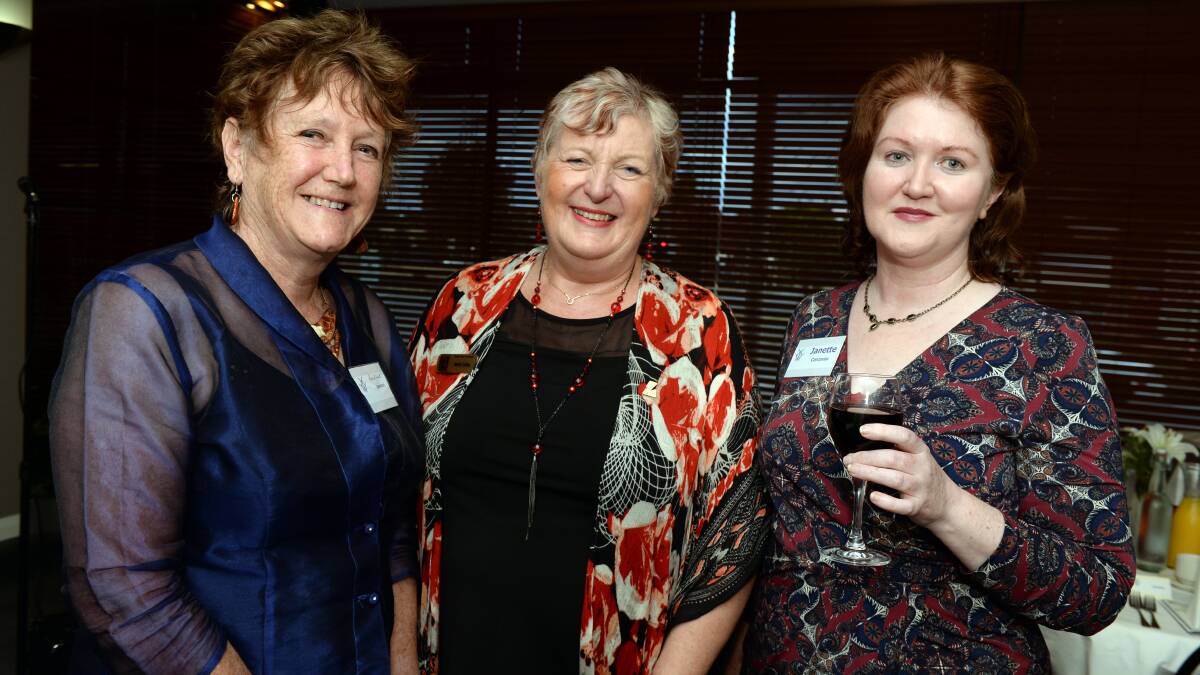 Rosalind Lawson (Ballarat), Stella Coffey (Ballarat) and Janette Corcoran (Ballarat) celebrate International Women's Day.
