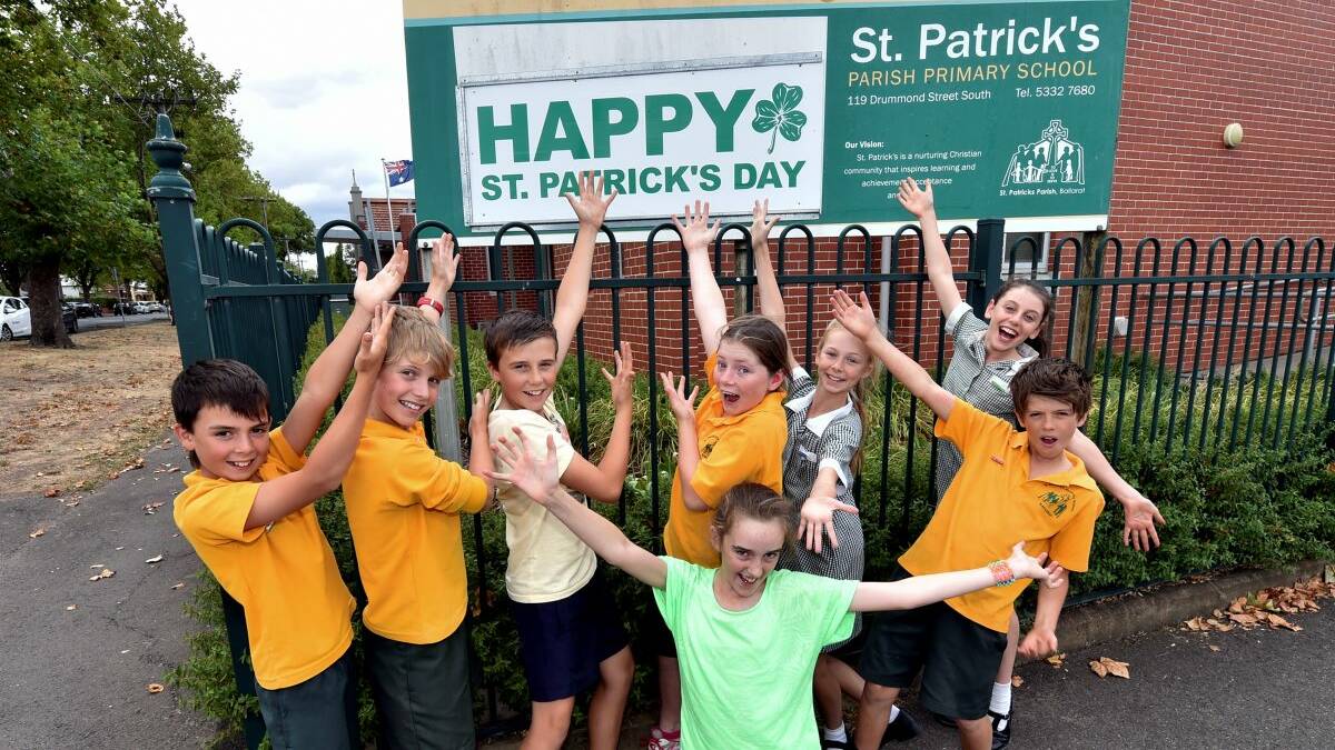 St Patrick's Parish School celebrate St Patrick's Day. Picture: Jeremy Bannister