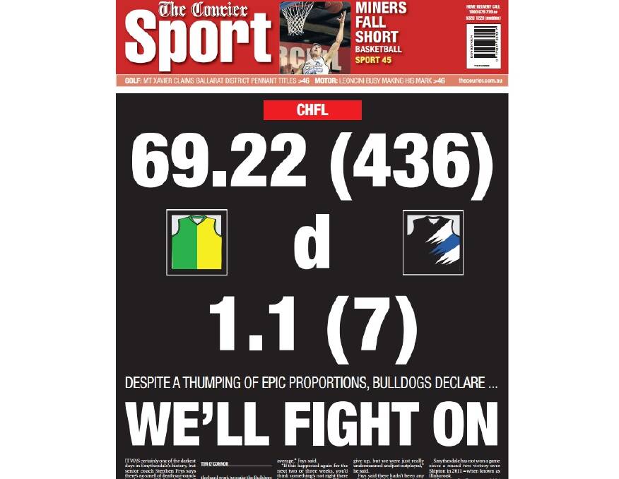 Monday's back page.