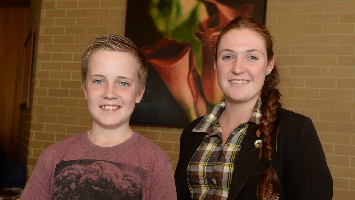 Callum Smail (St Pat's) and Georgie McKay (Grammar) at the SHOUT launch.