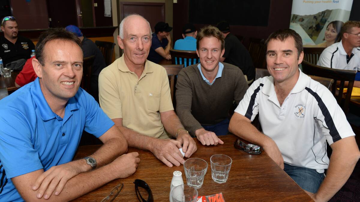 Glenn Palmer, Harry Kennedy, Nick Bayne and Stuart Postlethwaite at BHS golf day.