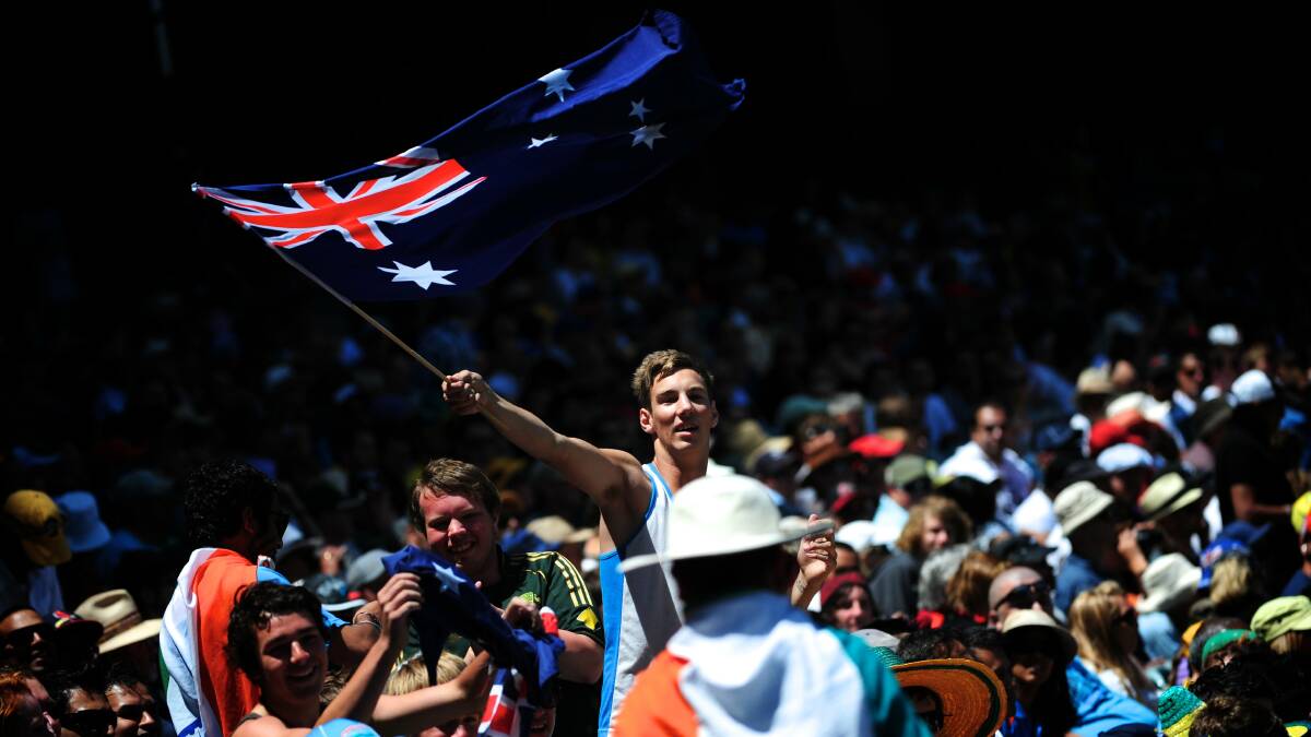 Australian fans take great pride in flying the flag at the 'G - especially if the oppsotion fans are nearby.