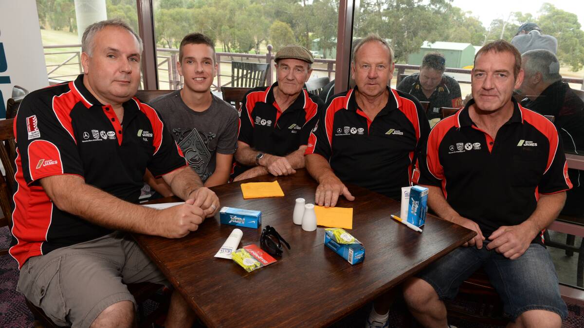 Paul Miller, Nick Miller, Eddie Allen, Wizza Wills and Brett Ray at the BHS golf day.