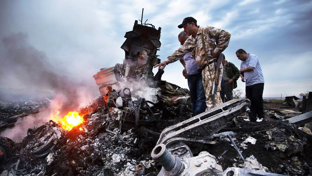 The MH17 crash site.