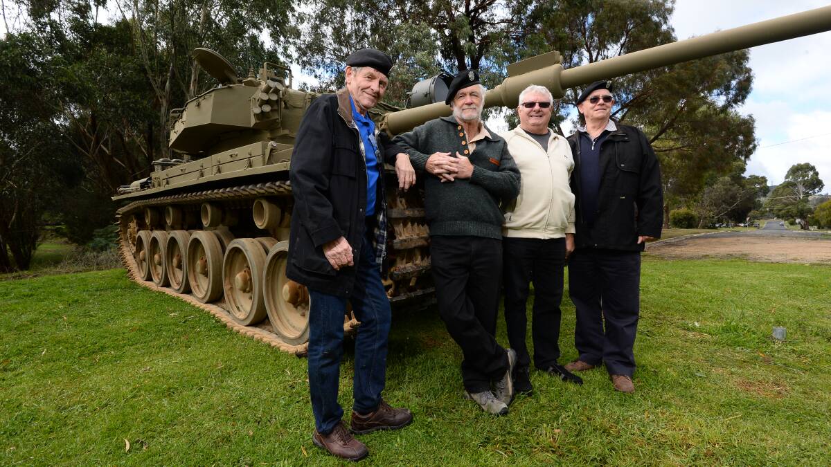 Herman Harberts - Gunner, Barry Clugston - Driver, Leigh Jukes - Tank operator, Ian Tregenza - Crew commander. PICTURE: ADAM TRAFFORD