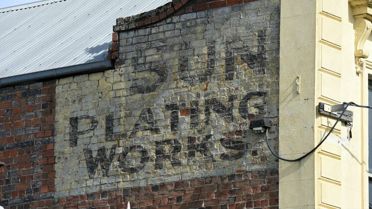The Sun Plating Works sign on Mair Street, Ballarat. PICTURE: JUSTIN WHITELOCK