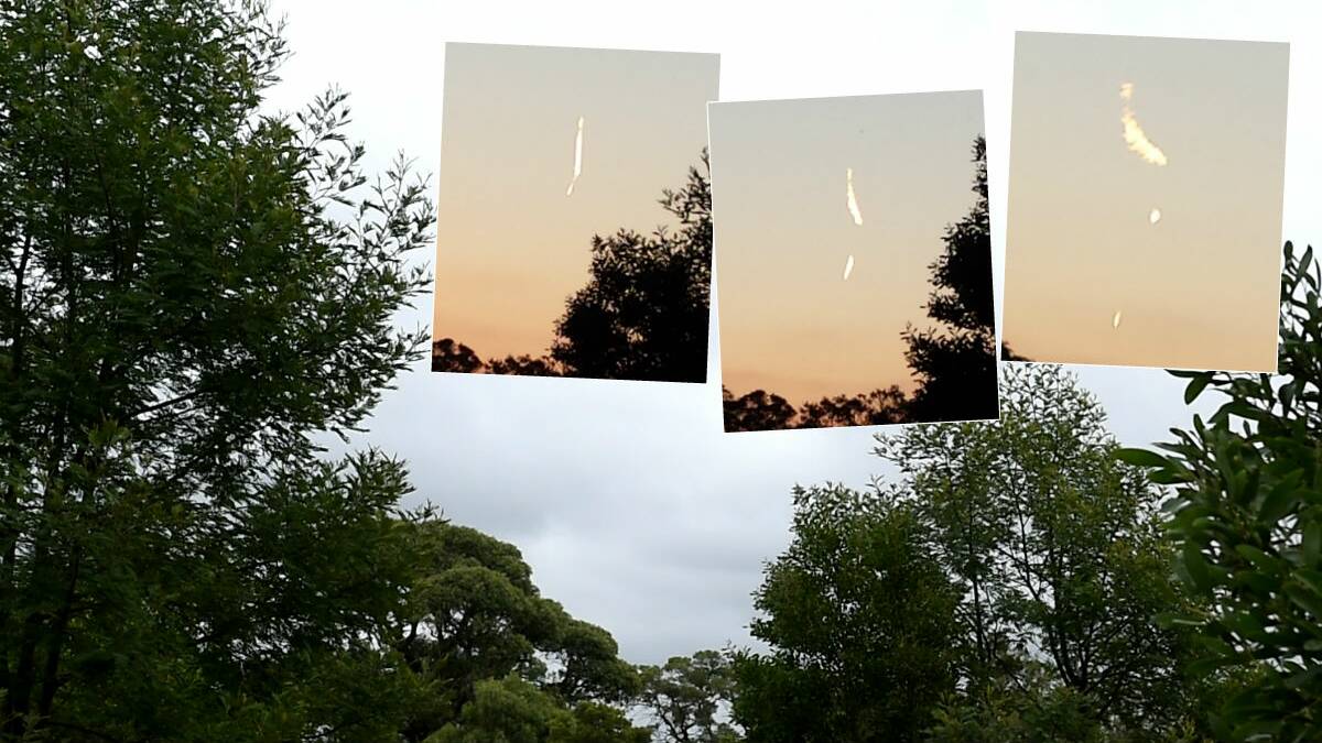 Reader Natasha took these photos of a strange light over Magpie. PICTURE: SUPPLIED