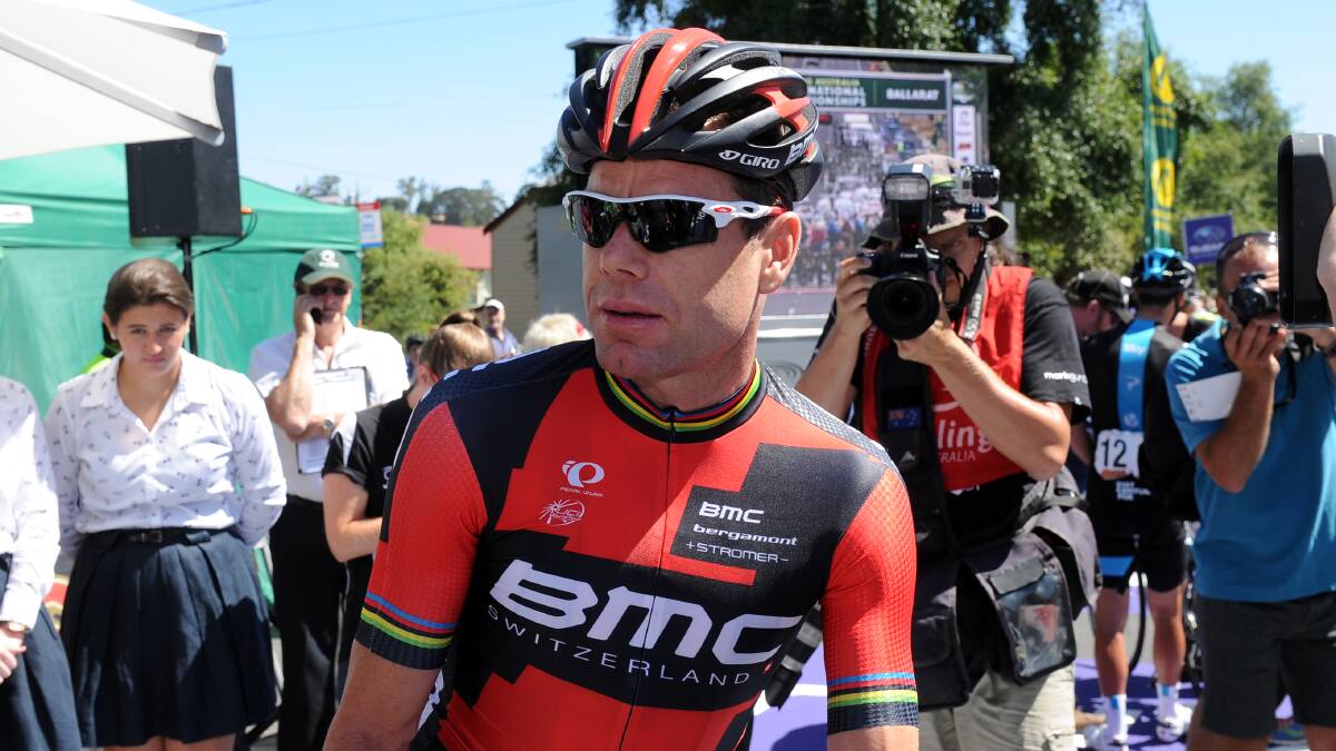 Cadel Evans at the Buninyong King of the Mountain race during the road nationals in January. PICTURE: JUSTIN WHITELOCK