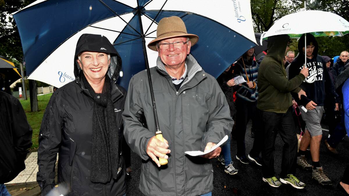 June Harty and Denis Faulkner at the annual Good Friday Way of the Cross march. PICTURE: JEREMY BANNISTER