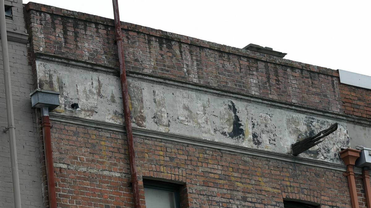 The old tailors sign on the back of a building on Lydiard Street, Ballarat. PICTURE: JUSTIN WHITELOCK