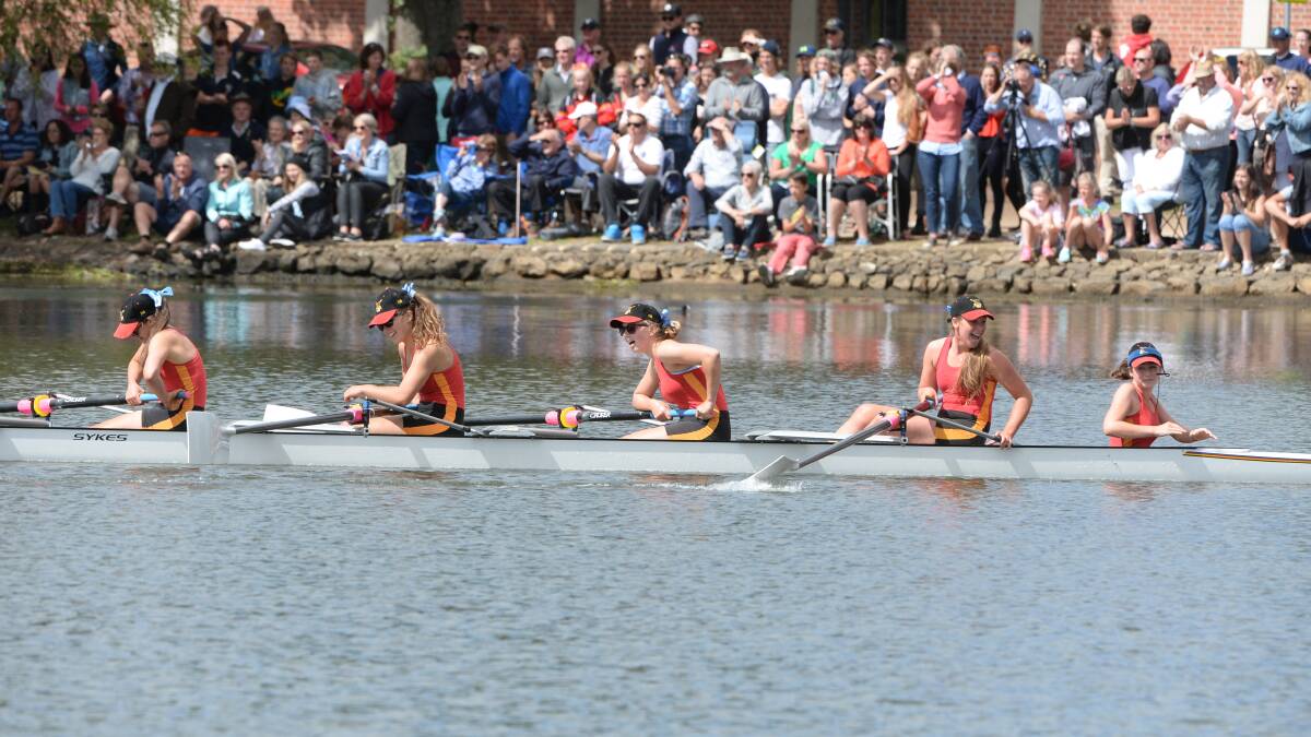 Clarendon's Girls Open Division 1 team after winning the Head of the Lake. PICTURE: KATE HEALY
