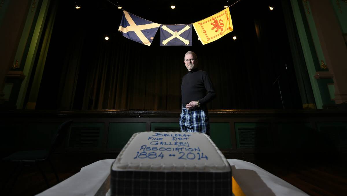 Outgoing association president Gordon Monro preparing for the traditional Scottish ceilidh. PICTURE: JUSTIN WHITELOCK