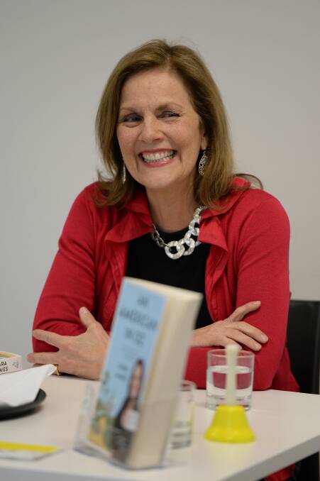 Author of An American In Oz, Sara James, at the Museum of Australian Democracy at Eureka on Sunday.